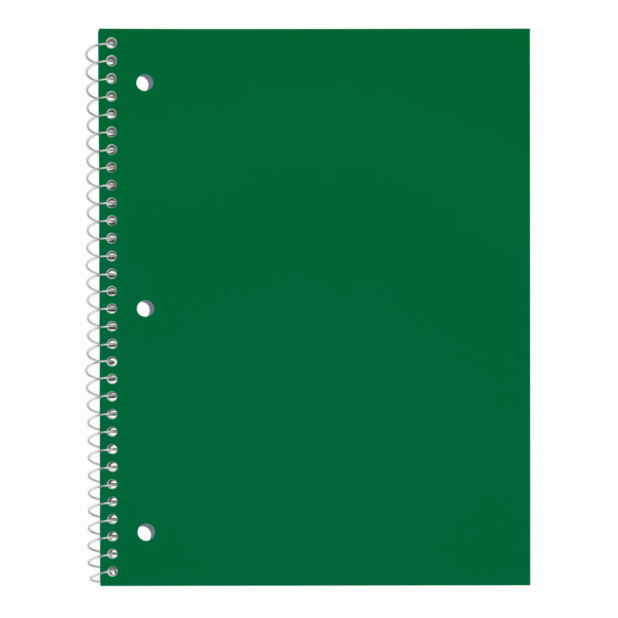 Just Basics® Poly Spiral Notebook, 8" x 10-1/2", 1 Subject, Wide Ruled, 70 Sheets, Green