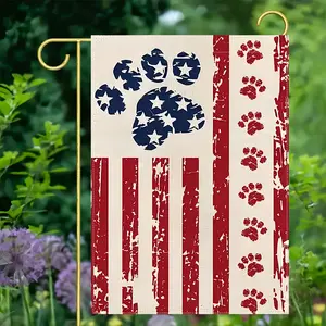A Patriotic Polyester Garden Flag Featuring a Vibrant Star And Stripe Design, Measuring 12 by 18 Inches, Suitable for Home Decor, Outdoor Decoration, Yard Decoration, And Garden Decoration