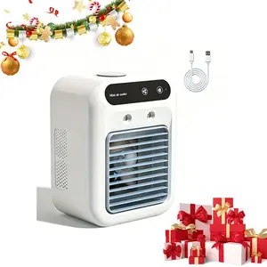 Summer New USB Rechargeable Fan, Portable Desktop Fan with Lithium Battery, Ideal for Office or Dormitory Use, Compact Square Design