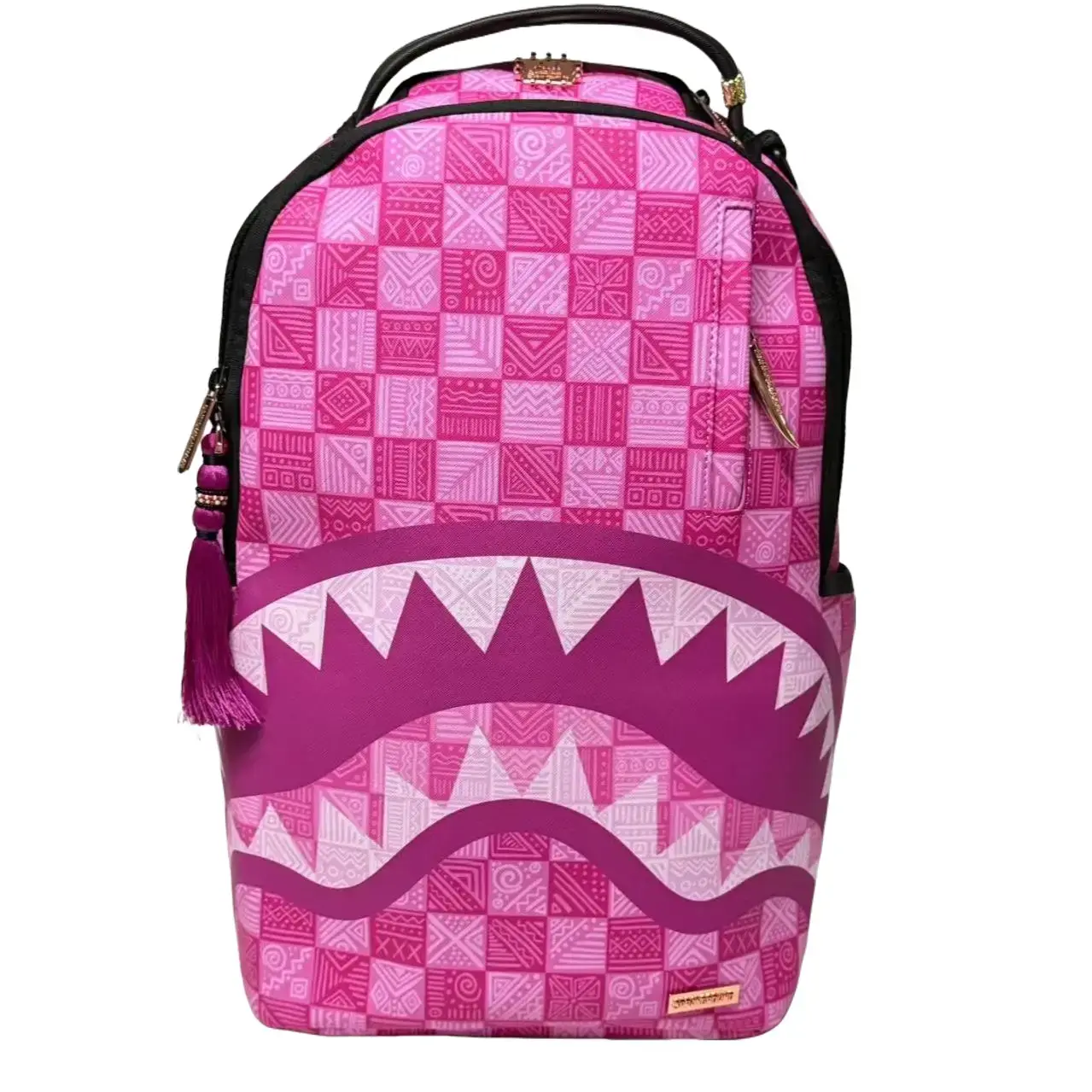 New SG Shark Mouth Backpack Cherry Blossom Pink Stylish Large Capacity Unisex Casual Student Schoolbag Travel Bag Personalized Pink tribal shark backpack is so cute for school weekender durable outdoor hiking