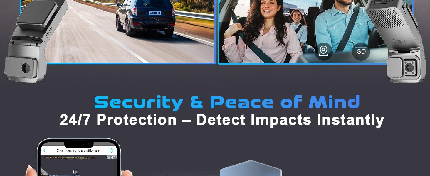 UBoxPro 4G LTE Dash Camera with Remote View Dual 2K Front Inside Cam GPS Tracking Radar Detection G Sensor OBD Power 24/7 Parking Mode UBoxPro App Control