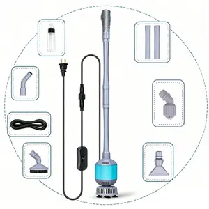 5-in-1 Electric Aquarium Gravel Cleaner – 360GPH Water Changer & Vacuum, Easy Fish Tank Cleaning Kit, Adjustable Siphon, Sand Washer (Not for Fine Sand)