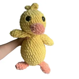Handmade Crocheted Duck with Neck Stabilizer, Large Size