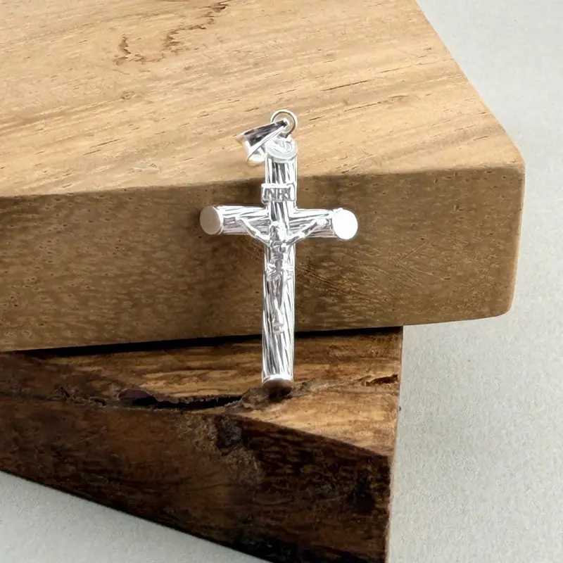 925 Sterling Silver Cross Pendant - Dainty Crucifix Jewelry for Men and Women