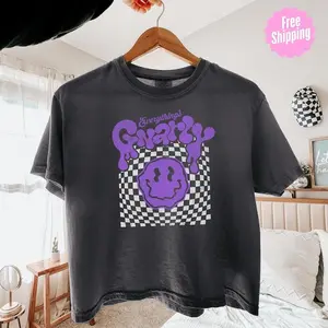 Minimalist Western Graphic Crop Tee Boxy Comfort Colors Style Vintage Shirt