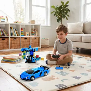 Transform Robot RC Cars, Remote Control Car, One-Button Deformation and 360 Degree Rotating Drifting, PresentBirthday Gift for Boys/Girls