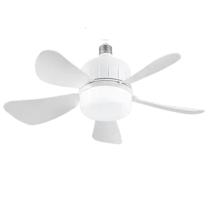 Socket Fan Light with Remote Dimmable LED Ceiling Fans 3000K-6000K Screw-in Socket Fans White Replacement for Kitchen Garage Bedroom light bulb screw colorful