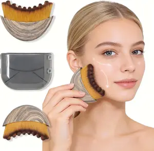 [Limited Deal] Face Lymphatic Contour Brush for Jawline & Chin Sculpting Dry Brushing Massager for Lymphatic Drainage & Facial Fatigue Relief Ergonomically Designed to Fit The Skin Precisely 1PCS Beauty Roller Daily