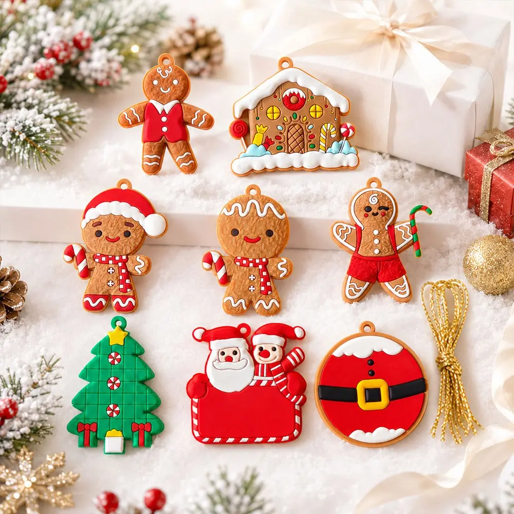 New Cute Gingerbread Man Christmas Ornament, 2026 New Arrival, Bulk Available, Perfect Holiday Gift, Festive Tree Decoration