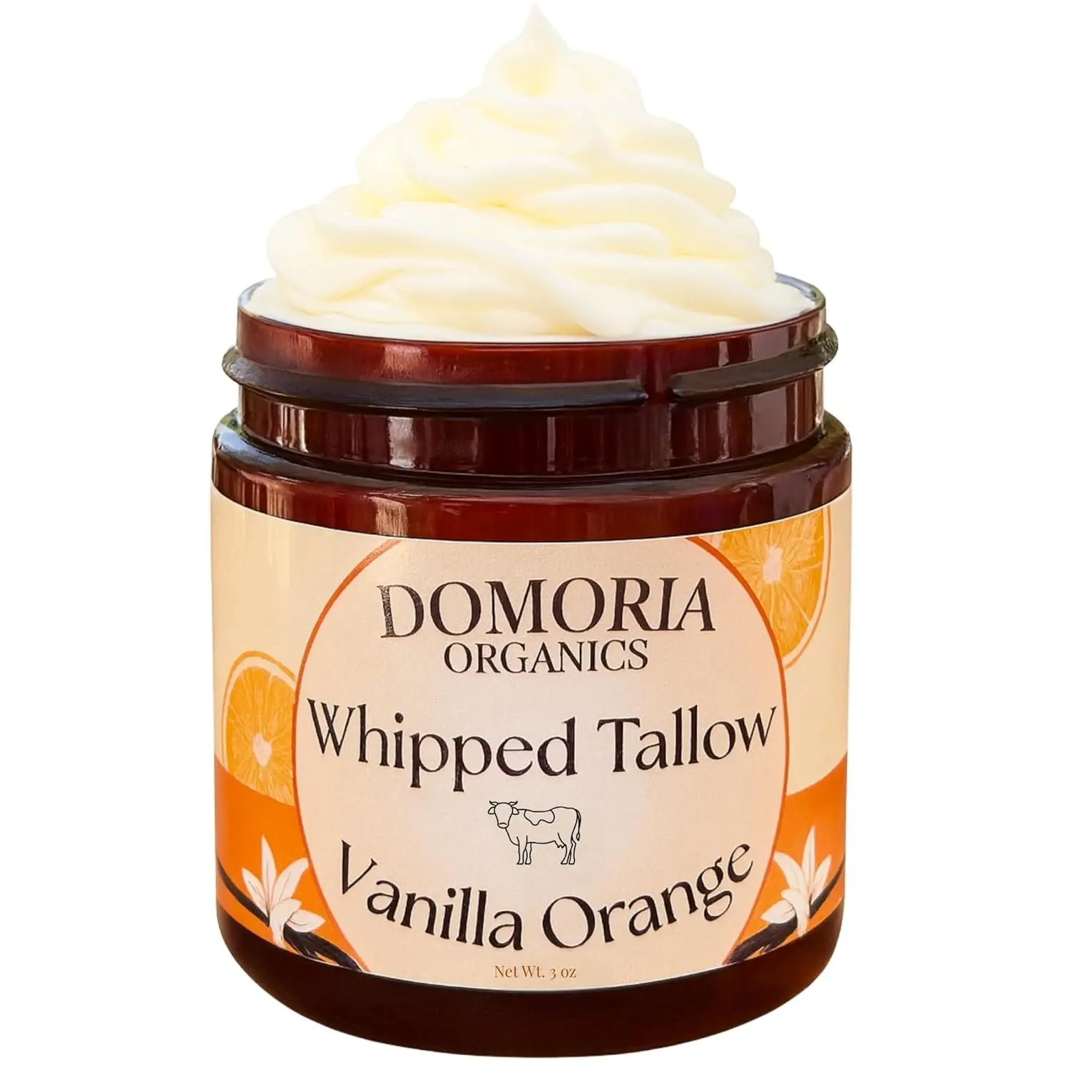 100% Grass-Fed Tallow Balm - (Value Size) Vanilla & Orange with Real Vanilla Beans, Herb-Infused Chamomile & Calendula Moisturizer for Men, Women, Psoriasis, Eczema, Dry Sensitive Skin