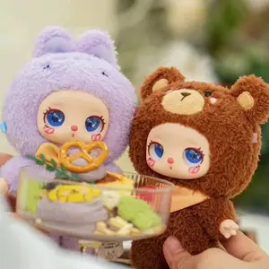 Liila's Zoo Plush Blind Box, Cute Animal Themed Collectible, Fluffy Kawaii Zoo Character Plush Charm, Viral Liila Animal Doll Blind Box, Adorable Bear Panda Rabbit Plush Toy for Teens & Collectors