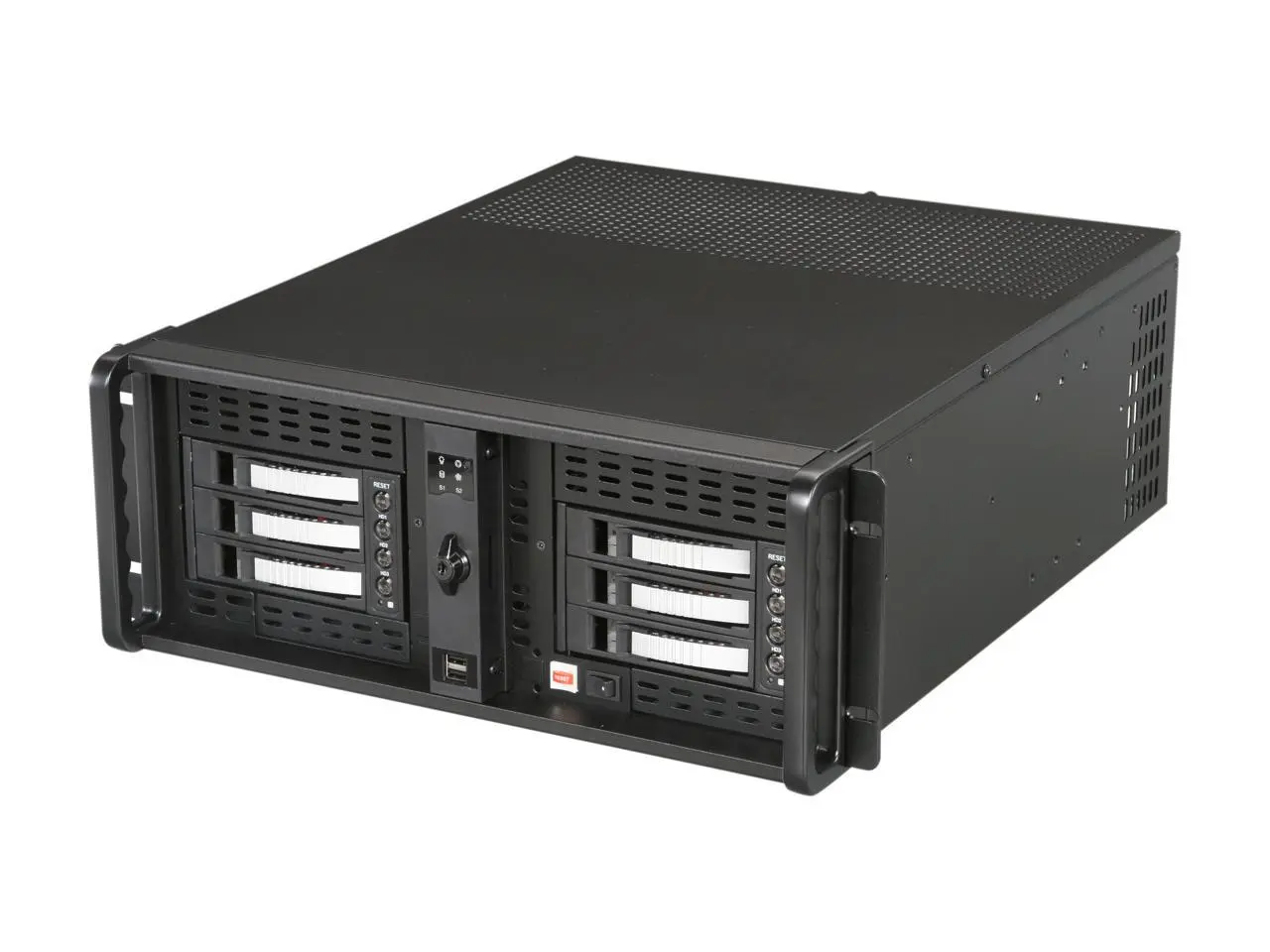 iStarUSA D406ND-B6SL Black Aluminum / Steel 4U Rackmount Compact Stylish Rackmount Chassis