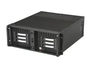 iStarUSA D406ND-B6SL Black Aluminum / Steel 4U Rackmount Compact Stylish Rackmount Chassis