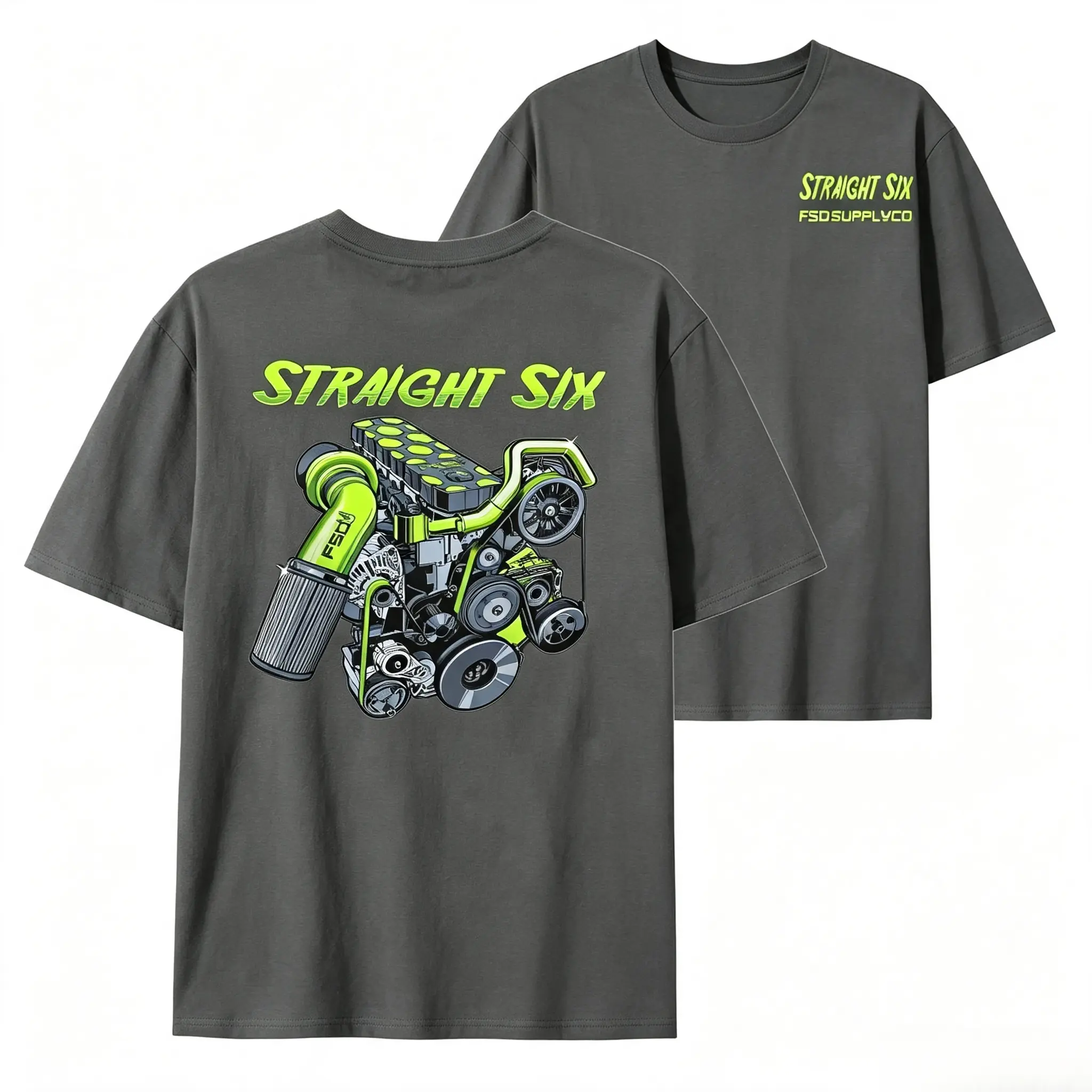 FSD Straight Six T-Shirt, Diesel Truck Performance Graphic T-Shirt, For Men and Women, Available in All Sizes and Colors PLK0301