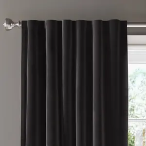 1pc Velvet Blackout Window Curtain Panel - Threshold