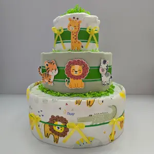 Wild Safari Baby Diaper Cake