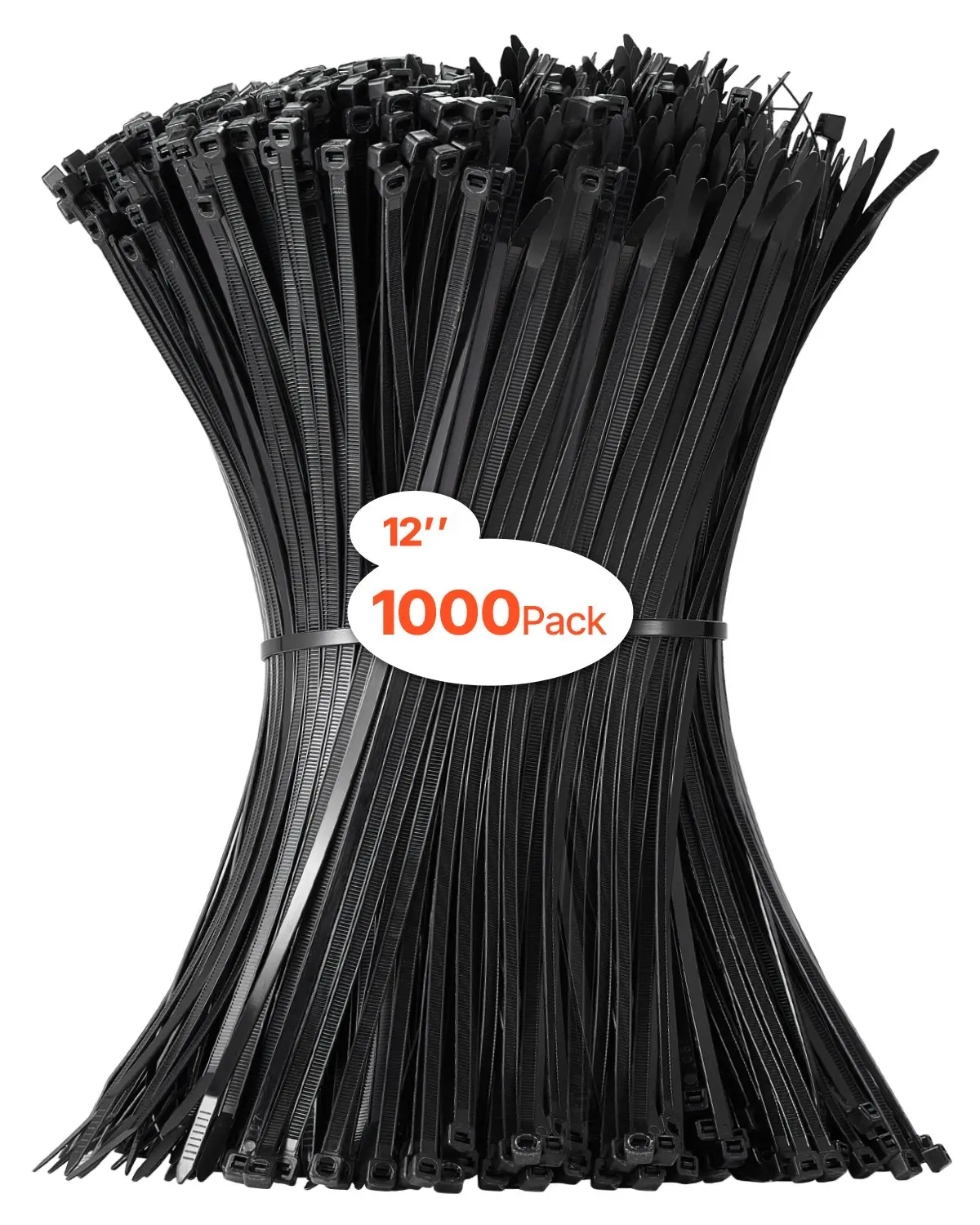 【Summerfinds】1000 Pack Cable Zip Ties 12-inch Cable Wire Ties & 50LBS High Tensile Strength 【Summerfinds】1000 Pack Cable Zip Ties 12-inch Cable Wire Ties & 50LBS High Tensile Strength