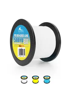 BLUEWING Braided Fishing Line 8 Strands, 500yd 15LB-80LB PE Braid Fishing Lines Thin Diameter & Abrasion Resistant Fishing String for Saltwater Fishing