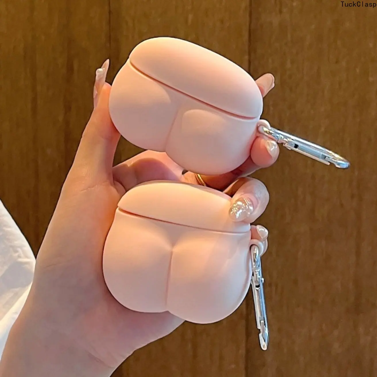 2026 New Creative Fun 3D Peach Cute Cartoon Soft Shell, Suitable for Apple for airpods 2/ 1 Pro 3 Wireless Earphone Case, Earphone Additions, Wireless Earphone Additions, Fun Style, Fun Design, Flexible Protective Case, Fit Material, Earphone Protector