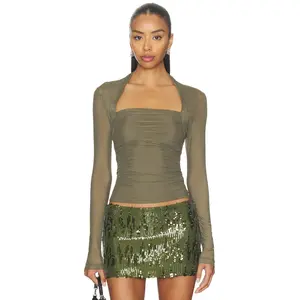 Amanda Uprichard Delilah Top in Olive