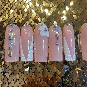 10pc handmade press on nails medium square tapered reusable