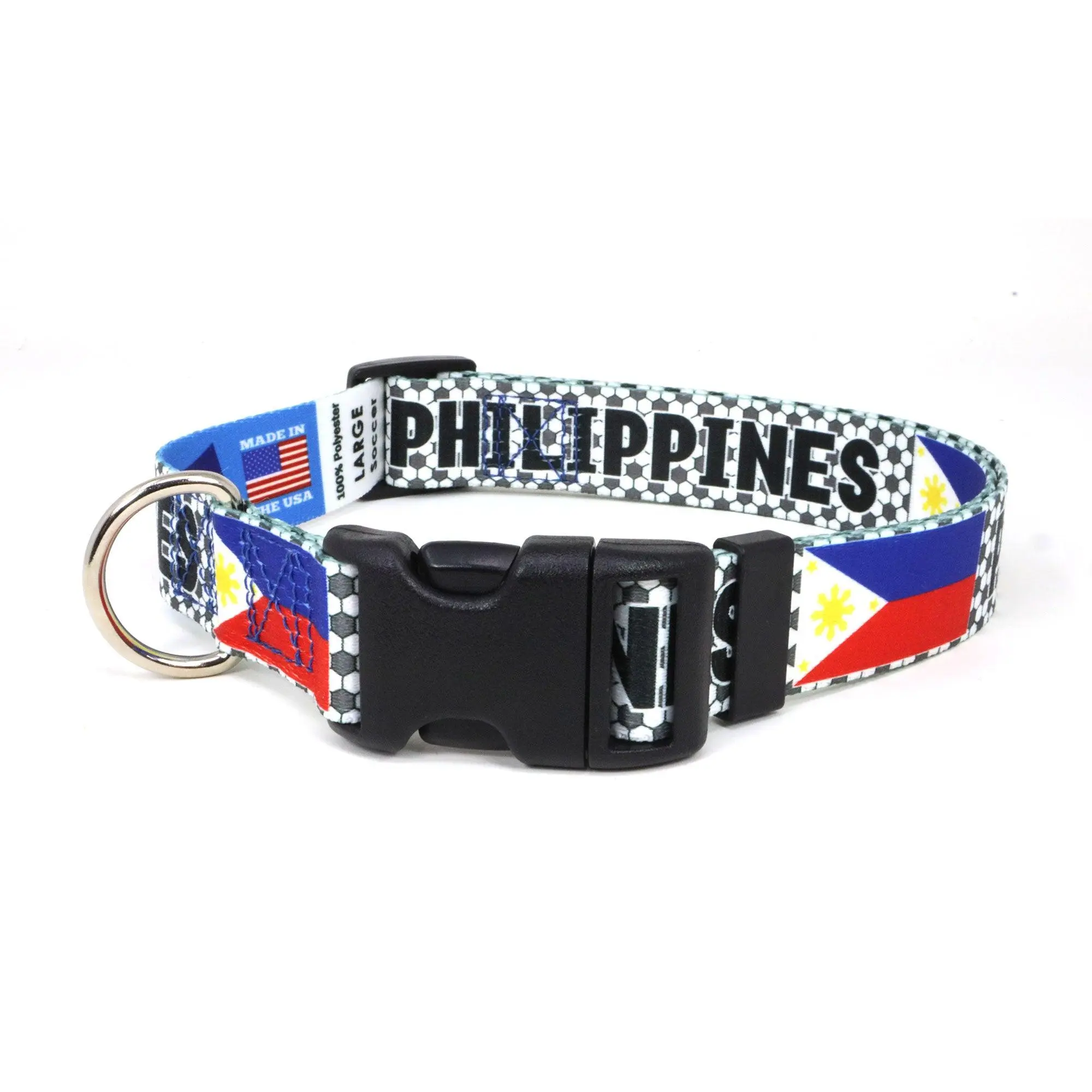 Philippines Dog Collar for Soccer Fans  | Quick Release or Martingale Style