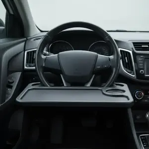 Portable Steering Wheel Dining Table, Car Laptop Computer Desk, Eat Work Drink Food Coffee Tray Board, Car Console Organizer, Car Interior Accessories