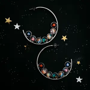 Nebula Rainbow Pride Hoop Earrings - LGBTQIA+ Pride Accessory