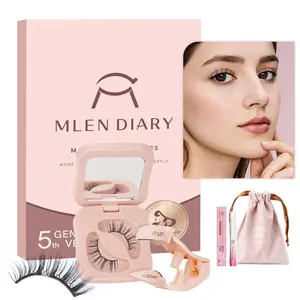 MLEN DlARY Soft Magnetic Evelashes All-in-OneBox,Reusable,Clue-Free,Water proof,Light weight,Natural Stvie Makeup