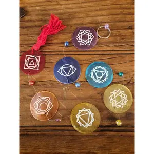 Shell Wall Hanging, Chakra Painted Shell Wall Hanging