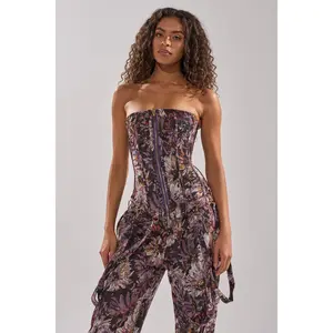 ABOVE THE MIDDLE FLORAL CORSET