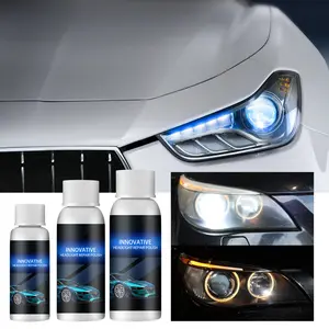 Headlight Restoration Kit - 20ml Car Lens Renewal Liquid, UV Protection Coating, Cleaner & Polisher for Foggy Yellow Lights, Professional Grade Results