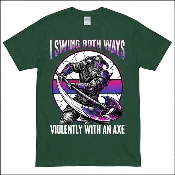 I swing both ways violenty with an axe shirt, dnd shirt, unisex shirt, dnd memes, gift shirt, unisex shirt