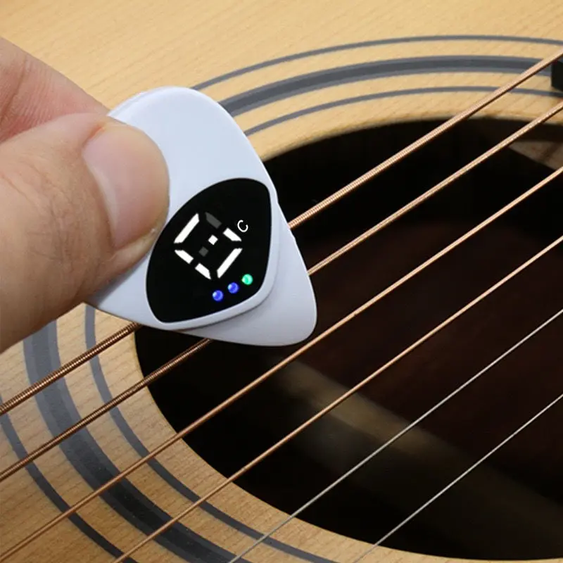 2-in-1 Chromatic Guitar Tuner & Pick