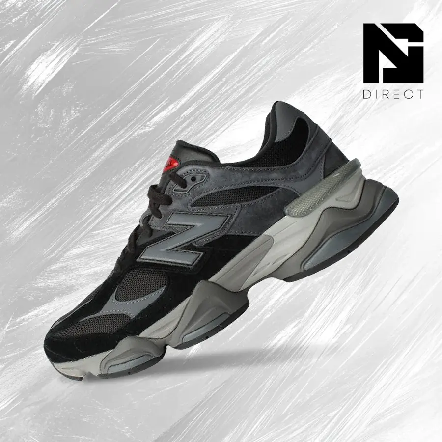 New Balance 9060 U9060BLK Men's Lifestyle Sneakers - Black Castlerock Grey - Vintage Spring & Summer Inspired - Shock-Absorbing Comfort - Gym to Streetwear Casual Wear - Back to School Sports Footwear, Male, Wide Sizes, Running