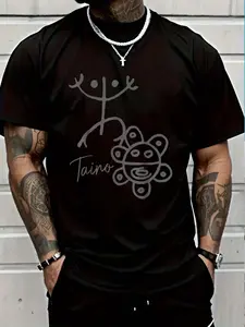 100% Cotton Taino Sun Coqui Puerto Rican Boricua Boriquen Pride T-Shirt Women's Men's Graphic Tee Crew Neck summer vacation Tops
