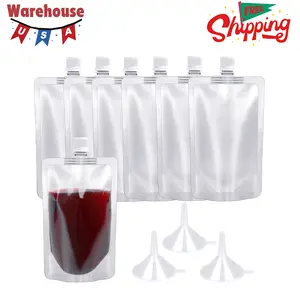 Plastic Flasks 24 PCS, 8 Oz Concealable and Reusable Drink Pouches