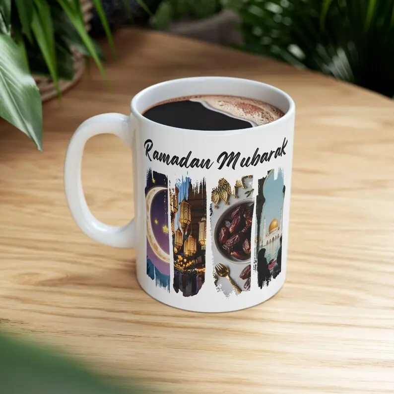 Ramadan Mubarak Mug | 11oz 15oz Islamic Coffee Cup, Eid Gift, Iftar Decor