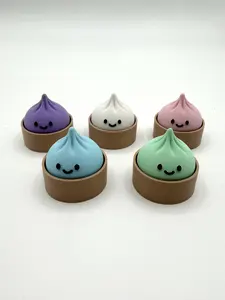 Dumpling Fidget Clicker, 3D Printed Kawaii Bao Bun Toy, Cute Desk Fidget, Sensory Stress Relief Gift