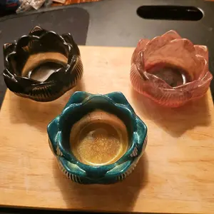 lotus tea light candle holder