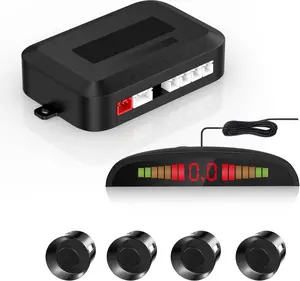 Car Reverse Backup Sensor – Universal Parking Sensors for Car with 4 Rear Sensors, LED Distance Displa – Backup Sensor Kit for Cars, SUVs, Trucks