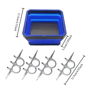 Peeling Tool + Magnetic Storage Box, Foldable Magnetic Tray, Silicone Repair Parts Hardware Material Screw Dual-Sided Strong Magnet Plate
