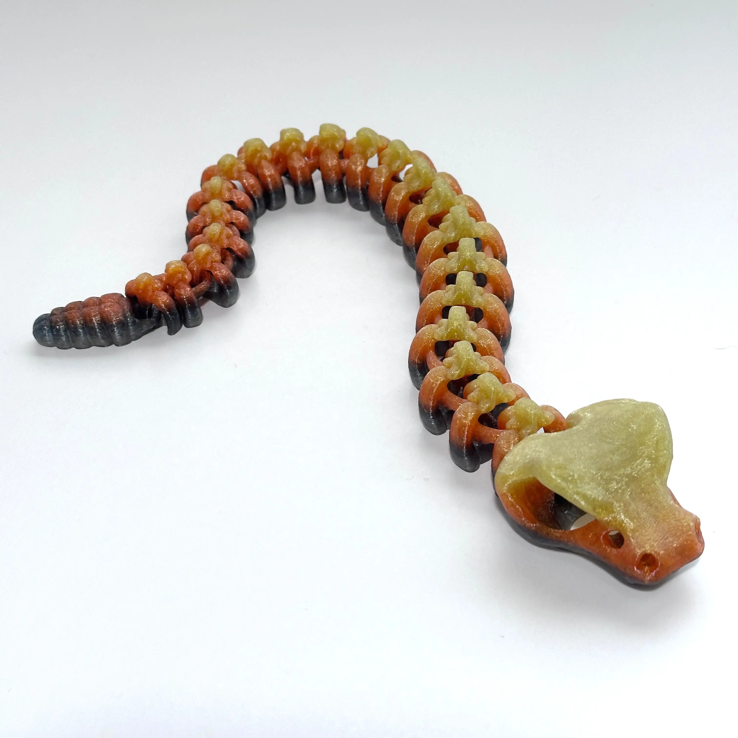 Cinder Skeleton Rattlesnake - 3D Printed Articulating Figure