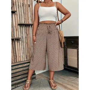 New women's casual polka dot pants, fashionable loose high waisted lace up slim fit wide leg pants, fashionable women's clothingRAIMENTRY
