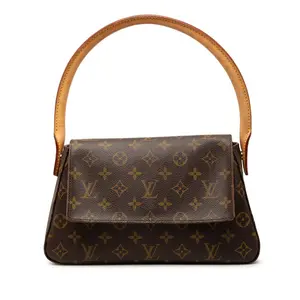 Pre-owned Louis Vuitton Canvas Shoulder Bags Monogram Mini Looping Shoulder Bag