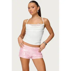 Bobbie Layered Lace Cowl Neck Top