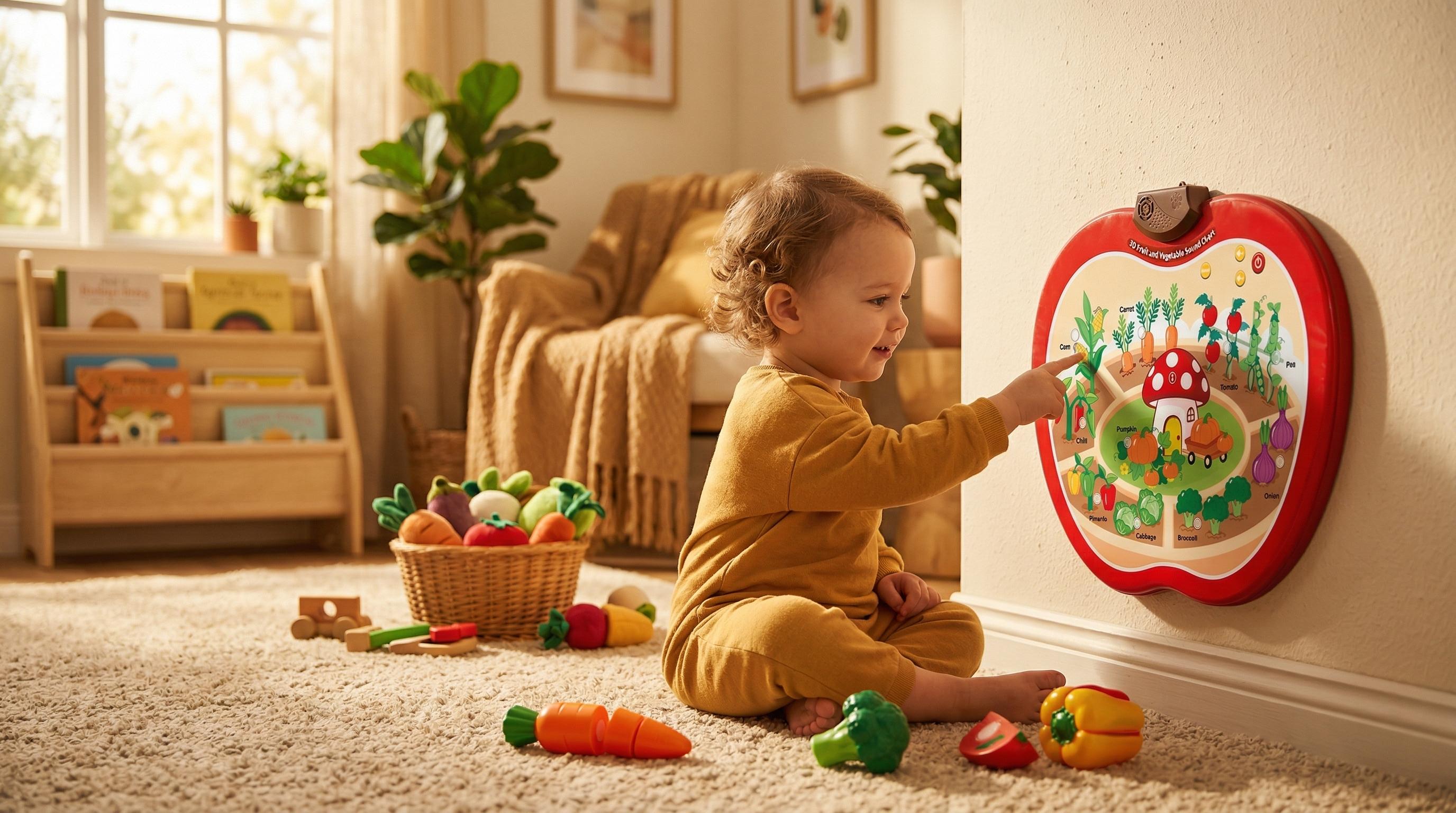 Dual-Sided Talking Alphabet Poster | Touch & Read Interactive Sound Chart with 36 Velcro Cards