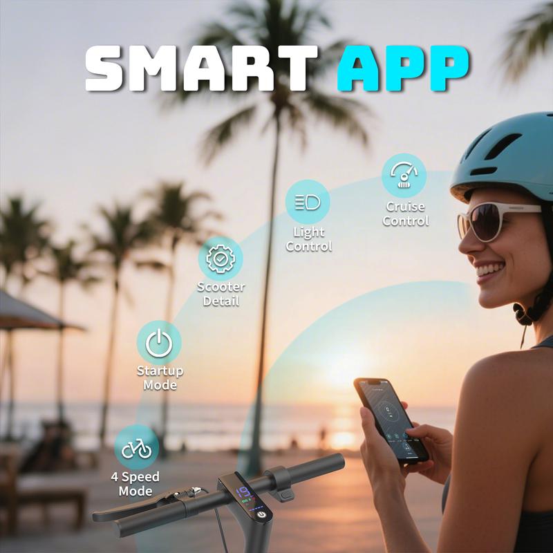 350W Electric Bicycle, LED display, 8.5-inch puncture-resistant tires, top speed 19 mph, range 16/28 miles, equipped with LED lights for portable commuting