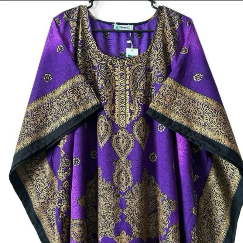 Plus Size Kaftan Dress for Women - Casual Everyday Wear, Spring & Summer Style, Batwing Design, Comfortable Fit