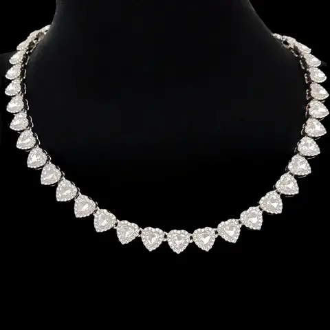 1Piece 10mm Love Heart Shape Chain Necklace  Men or Women Hip Hop Iced Out Bling Bling Chain Necklace  Fashion Punk Trendy Jewelry Valentines Gif Heart Design Necklace Chunky Necklace Fashionable Accessory Fashion Chain Decorated